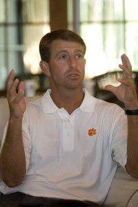 Head Coach Dabo Swinney held his first annual media golf outing at the Reserve at Lake Keowee on Tuesday, July 21.
