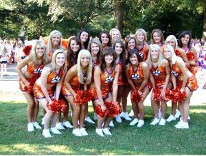 cheerleaders and rally cats during 2009 football season