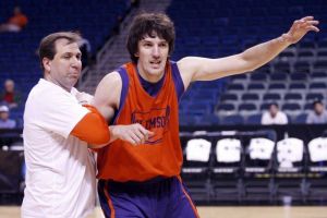The Clemson men's basketball team participated in a press conference and open practice at the St. Pete Times Forum in Tampa, FL on Wednesday, March 16.
