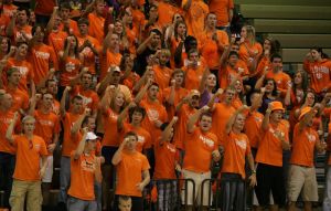 student section fans cheer