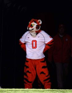 tiger mascot tunnel pregame