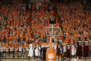 students cheer during free throw