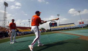 The Tigers practiced at Rosenblatt Stadium on Friday afternoon.