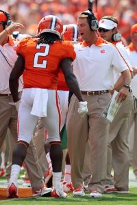 Head Coach Dabo Swinney and Sammy Watkins