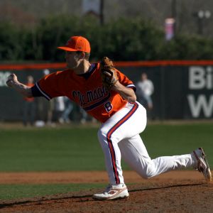 The Clemson baseball team opened the 2008 season Saturday, Feb 23 by sweeping Mercer in a doubleheader at Doug Kingsmore Stadium. The Tigers won the first game, 12-5, and the second one, 6-5. Photos courtesy Mark Crammer and The Orange & White.