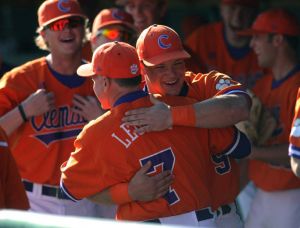 Head Coach Jack Leggett and Phil Pohl pregame