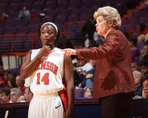 Head Coach Cristy McKinney and Keyrra Gillespie