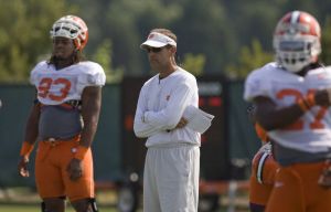 The Clemson football team held its fourth day of preseason practice on Friday, August 7.