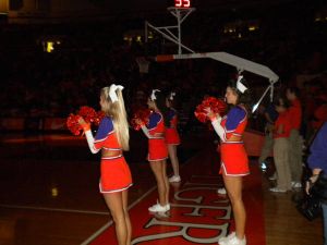 cheerleaders and rally cats during 2009-10 basketball season