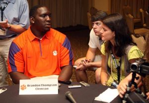 Dalton Freeman and Brandon Thompson represented Clemson at the 2011 ACC Football Kickoff on Sunday in Pinehurst, NC.
