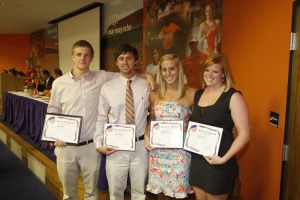 Scholar All-Americans - Chris Dart, Seth Broster, Meg Anderson and Cassie Self