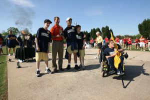 Several Clemson student-athletes and staff members helped out at the 2009 Oconee & Pickens County Special Olympics Spring Games which were held at Clemson's Outdoor Track & Field Complex on Friday, April 24.
