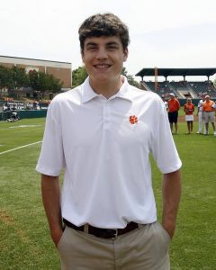 Student Equipment Manager, Senior Nate Johnson