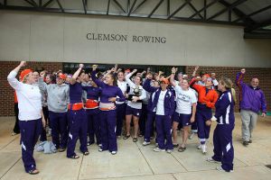 The 2009 ACC Champion Tiger rowing team returned to Clemson on Monday afternoon after winning its first-ever conference title on Monday morning in Oak Ridge, TN.