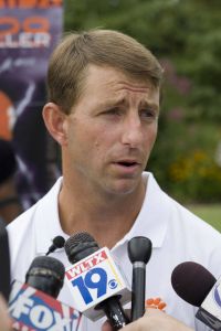 Head Coach Dabo Swinney held his first annual media golf outing at the Reserve at Lake Keowee on Tuesday, July 21.
