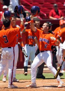 Jason Stolz Brad Felder team celebrate home run