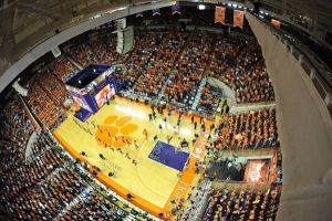 court looking down from rafters