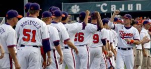 pregame team line high fives
