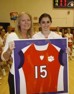 Head Coach Jolene Jordan Hoover and Senior Kelsey Murphy