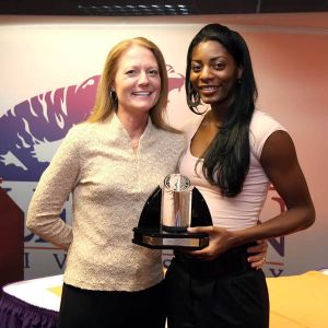 2008 ACC Player of the Year Danielle Hepburn and Head Coach Jolene Jordan Hoover
