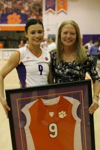 Senior Cansu Ozdemir with Head Coach Jolene Jordan Hoover