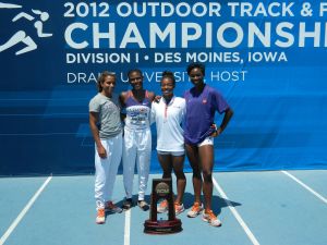 Women's 4x100 relay (L-R) - Stormy Kendrick, Jasmine Edgerson, Dezerea Bryant, Marlena Wesh