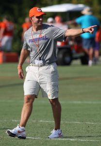 Head Coach Dabo Swinney practice 081011