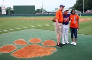Head Coach Jack Leggett with Tiger Basketball Coaches Brad Brownell and Itoro Coleman