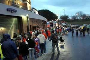 tents - students waiting for MBB tickets