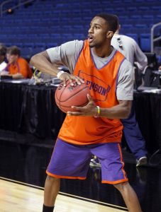The Clemson men's basketball team participated in a press conference and open practice at the St. Pete Times Forum in Tampa, FL on Wednesday, March 16.
