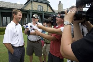 Head Coach Dabo Swinney held his first annual media golf outing at the Reserve at Lake Keowee on Tuesday, July 21.