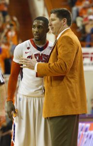 Head Coach Brad Brownell and Demontez Stitt
