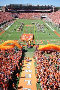 field pregame from top of scoreboard