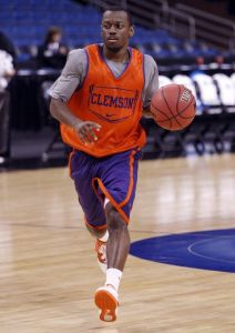 The Clemson men's basketball team participated in a press conference and open practice at the St. Pete Times Forum in Tampa, FL on Wednesday, March 16.