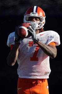 The Tigers practiced on the artificial surface at the Carolina Panthers practice facility on Tuesday afternoon.