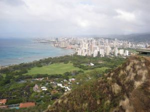 View of Waikiki from the top of Diamond Head
