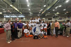 women's team celebrate acc championship