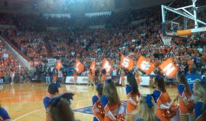 cheerleaders and rally cats during 2009-10 basketball season