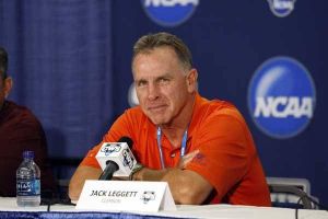 The head coaches of the four teams playing in Bracket 2 held a press conference on Friday, June 18 in the Hall of Fame Room at Rosenblatt Stadium.