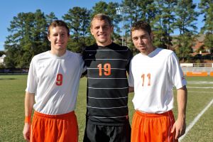 Seniors Tommy Drake, J.D. Spearman and Eric Cava