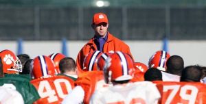 The Tigers practiced on the artificial surface at the Carolina Panthers practice facility on Tuesday afternoon.