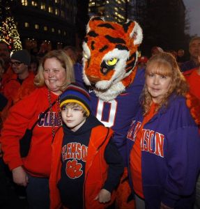 A pep rally was held for Tiger fans at the Marriott City Center in Charlotte on Thursday.
