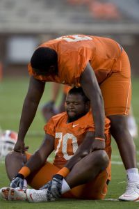 These pictures were taken at the second of two Tiger practices on Monday, August 17.