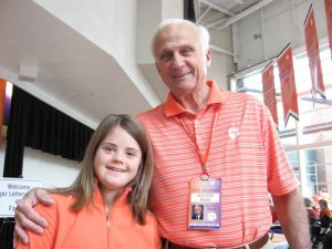 Clemson letterwinners gather at the Letterwinners Room before every home football game.
