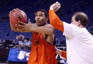 The Clemson men's basketball team participated in a press conference and open practice at the St. Pete Times Forum in Tampa, FL on Wednesday, March 16.