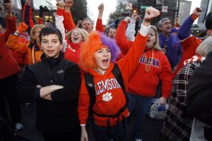 A pep rally was held for Tiger fans at the Marriott City Center in Charlotte on Thursday.