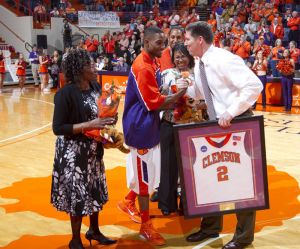 Senior Demontez Stitt and Head Coach Brad Brownell