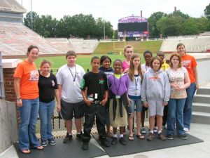 Students from five area middle schools visited Clemson on September 22 and 23 to kick off the Solid Orange Squad's Tiger Talk! program for the 2009-10 school year.
