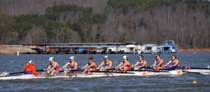 The Clemson rowing team took first place in all four races against Northeastern on Saturday morning on Lake Hartwell.