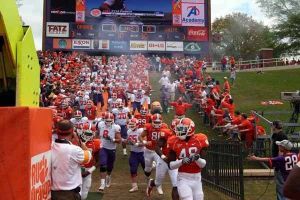 running down the hill